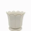 Scalloped Pot White Large