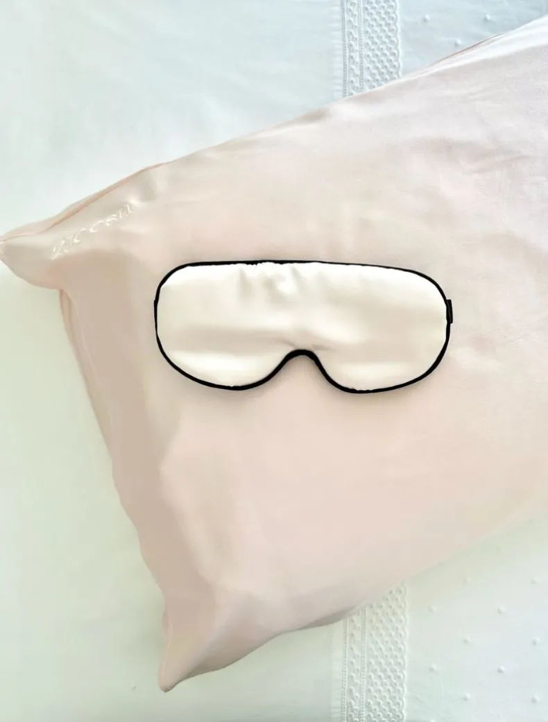 Silk Eye Mask Pink
