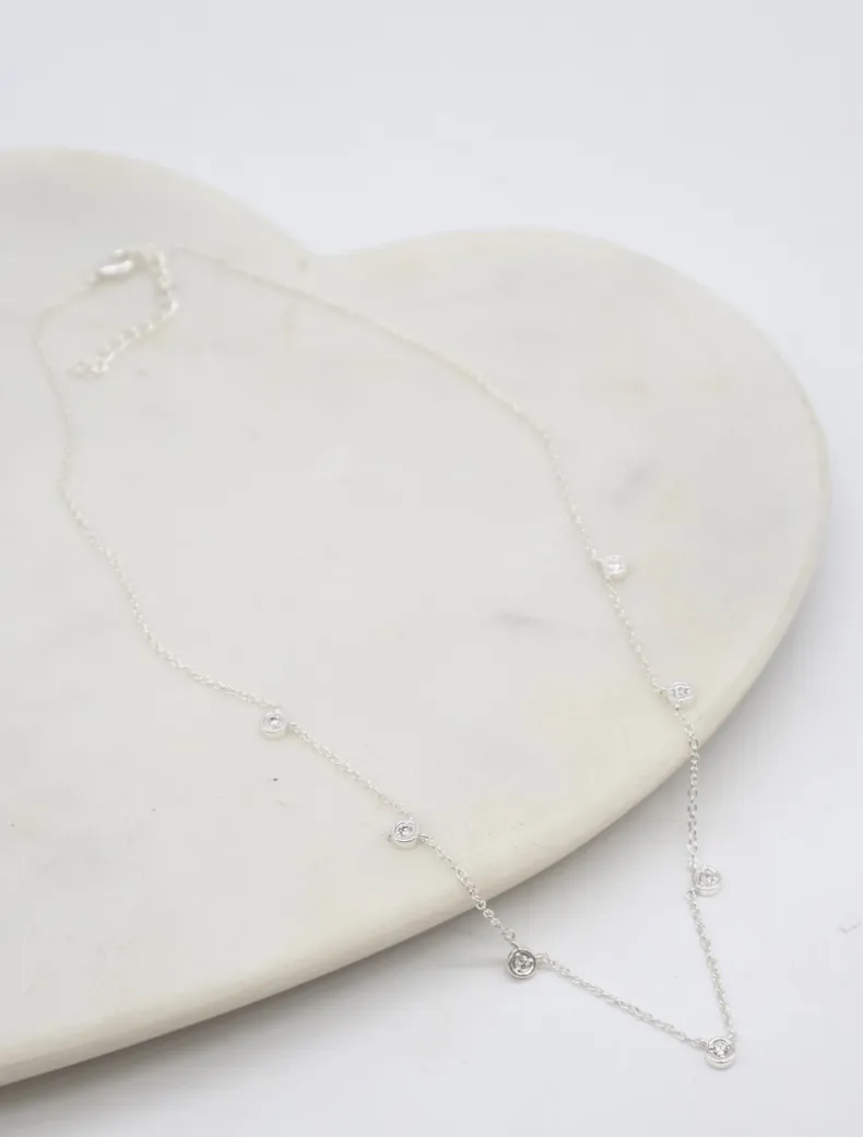 Silver and Cubic Zirconia Necklace