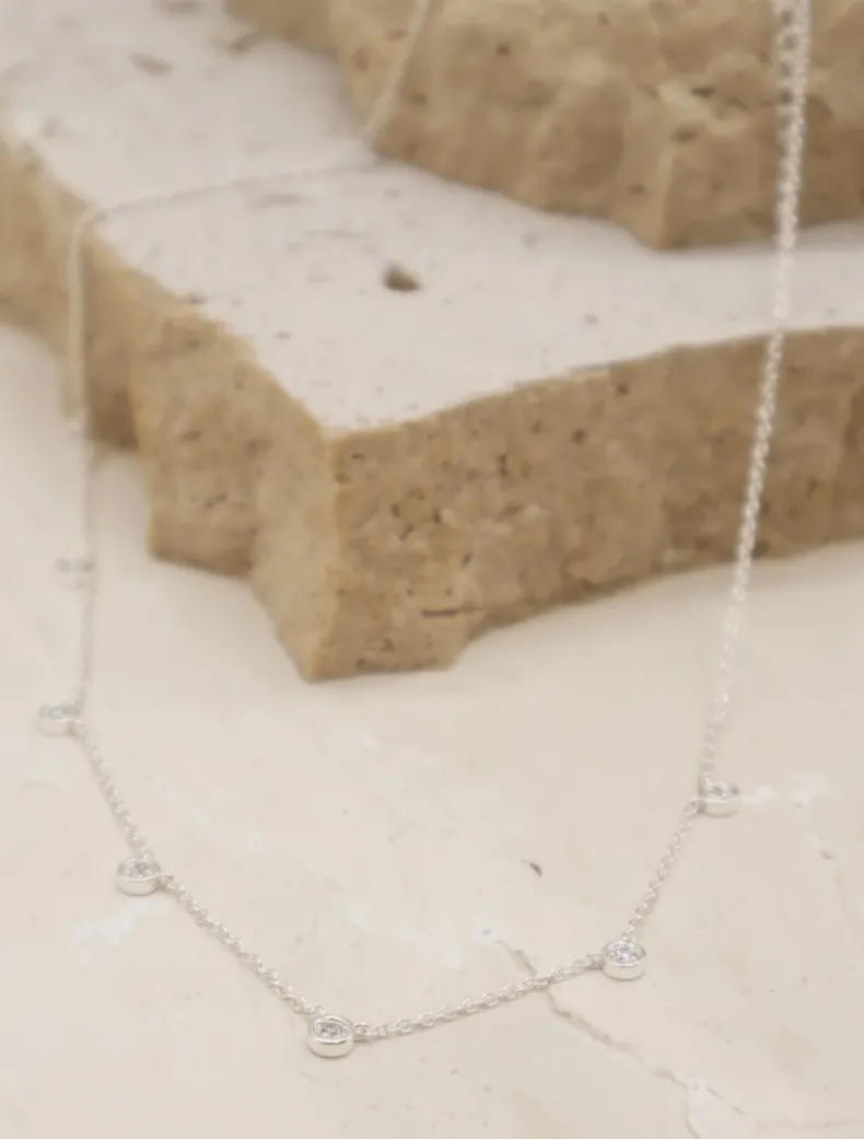 Silver and Cubic Zirconia Necklace