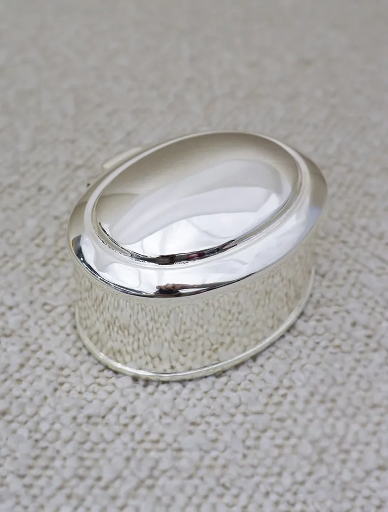 Silver Plated Oval Box