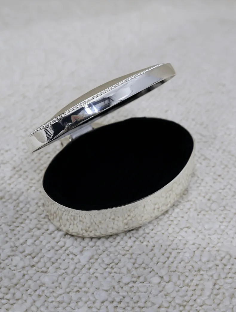 Silver Plated Oval Box
