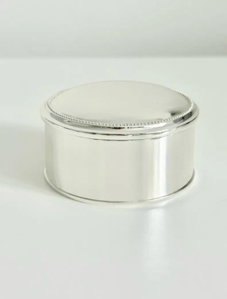 Silver Plated Round Box