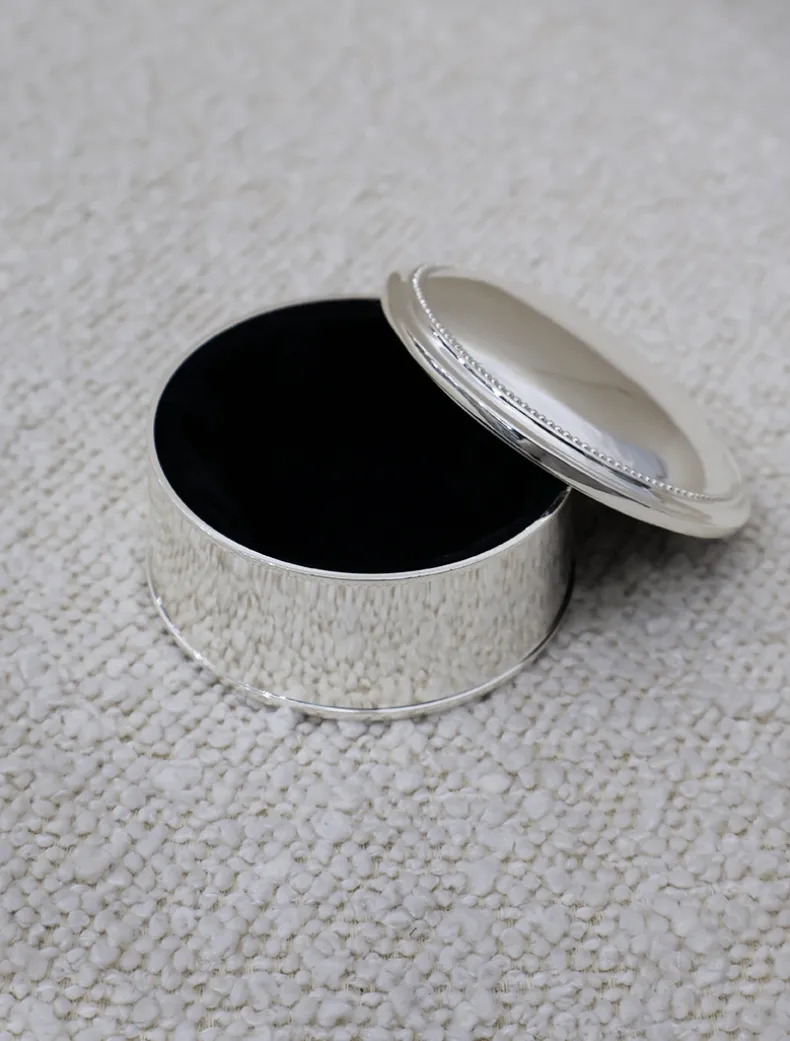 Silver Plated Round Box