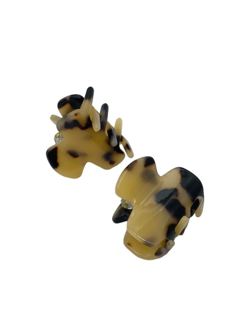 Small Claw Clip Light Tortoise Pack of 2