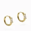 Small Hoops Baguette Gold