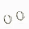 Small Hoops Baguette Silver