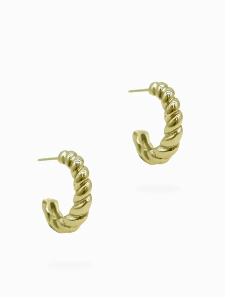 Small Rope Hoops Gold