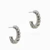 Small Rope Hoops Silver