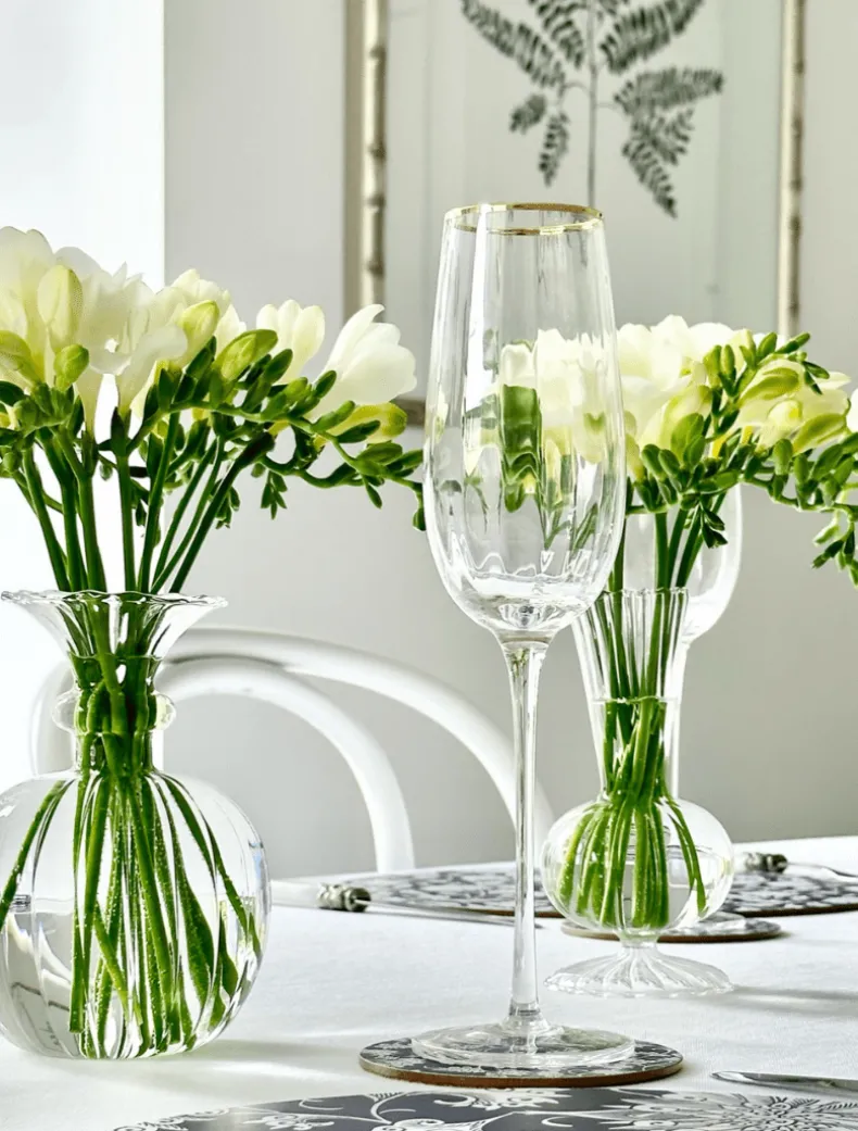 Soiree Crystal Champagne Flutes Clear (Set of 2)