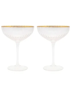 Soiree Crystal Coupes Clear (Set of 2)