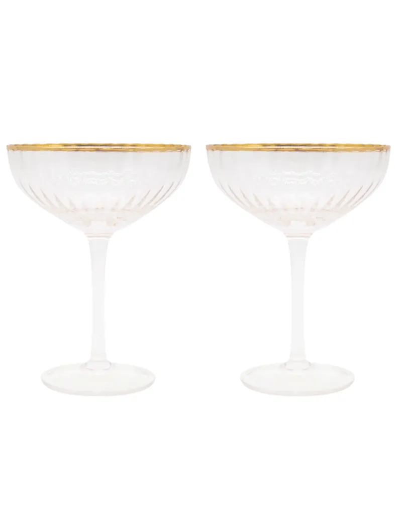 Soiree Crystal Coupes Clear (Set of 2)