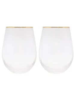 Soiree Crystal Gin Tumblers Clear (Set of 2)