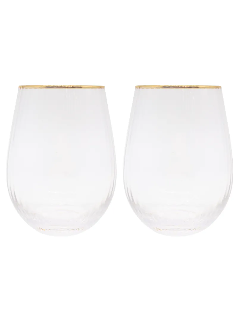 Soiree Crystal Gin Tumblers Clear (Set of 2)
