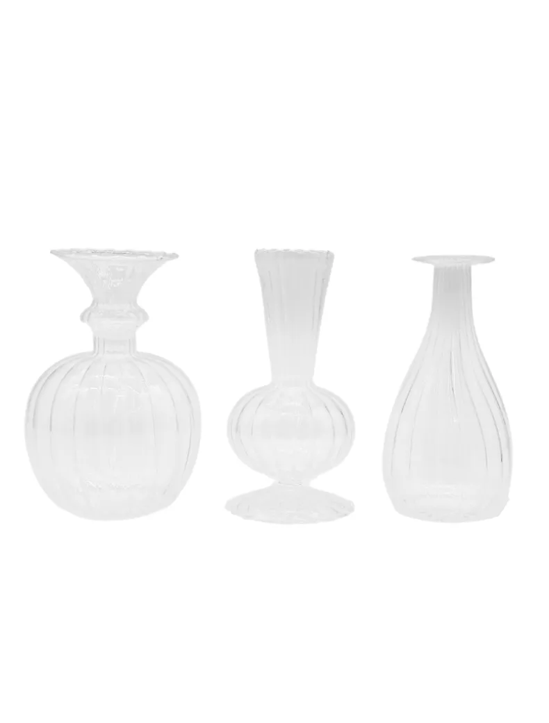 Soiree Trio of Vases Clear