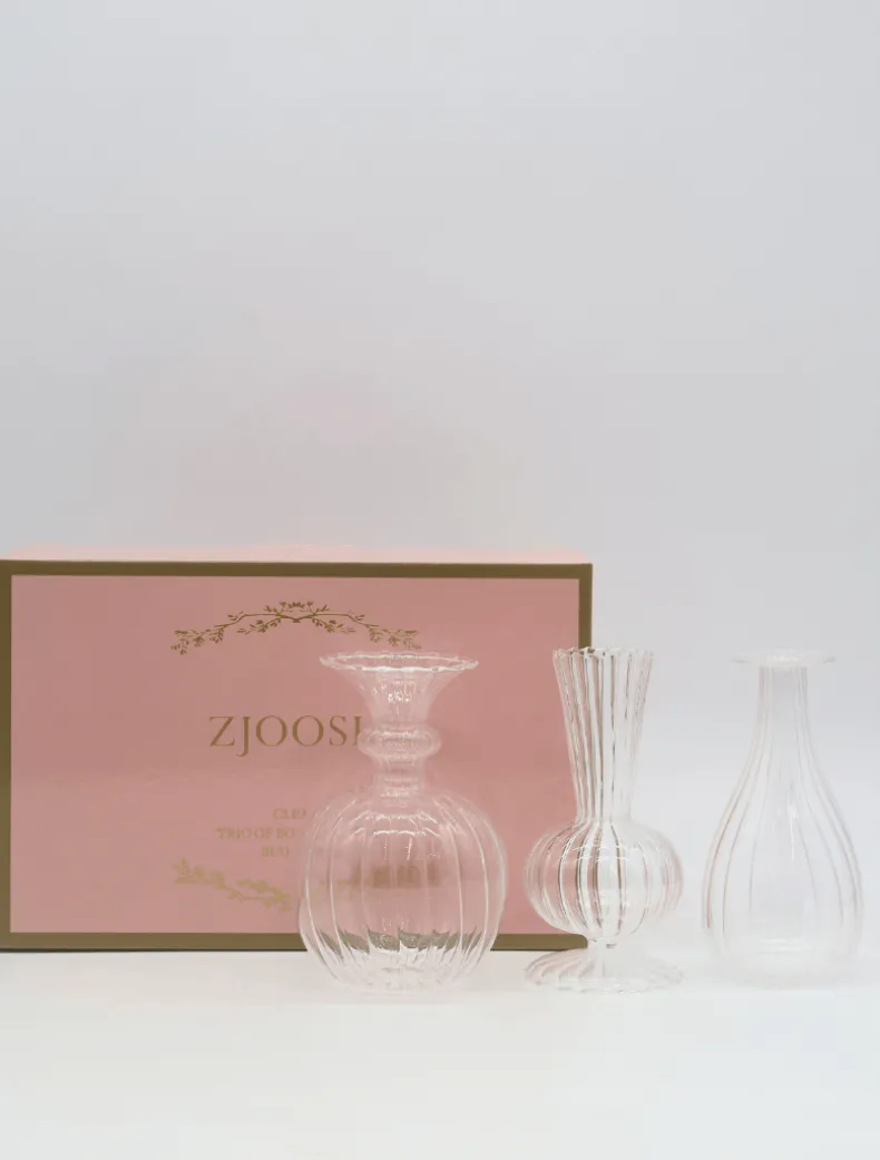 Soiree Trio of Vases Clear