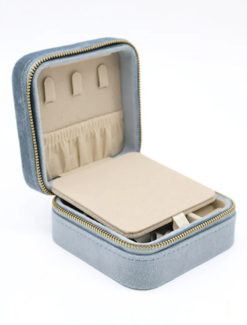 Square Jewellery Case Blue