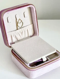 Square Jewellery Case Pink