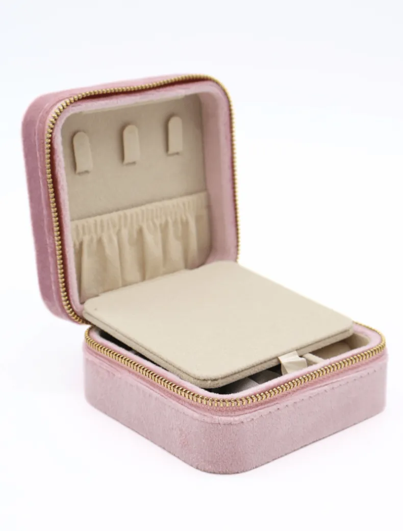 Square Jewellery Case Pink