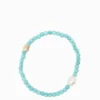 Stone and Pearl Bracelet Aqua