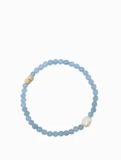 Stone and Pearl Bracelet Blue