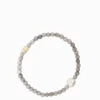 Stone and Pearl Bracelet Grey
