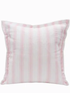 Stripes Linen Cushion Light Pink