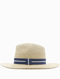 Summer Fedora Navy Stripe