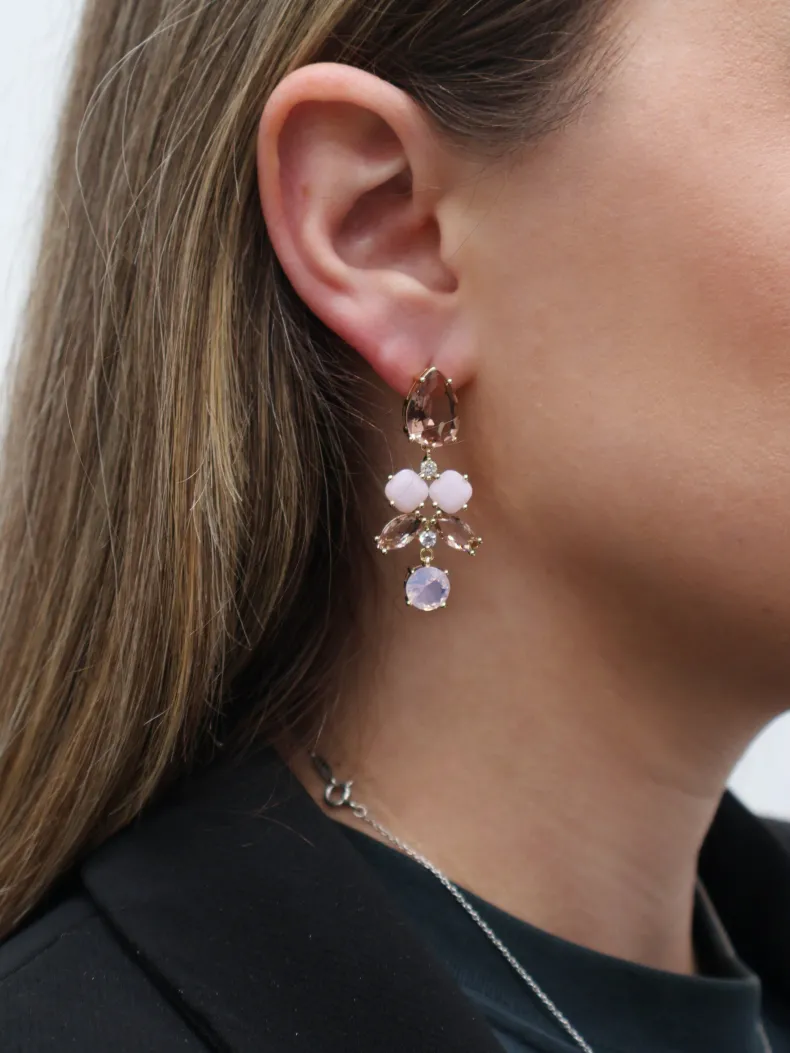 Symposium Agnes Drop Earrings Peach