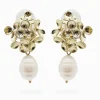 Symposium Daisy Cluster Pearl Drops Clip Ons