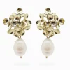 Symposium Daisy Cluster Pearl Drop Earrings