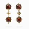 Symposium Elena Drop Earrings Amber