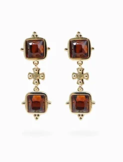 Symposium Elena Drop Earrings Amber