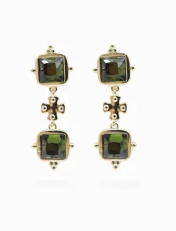Symposium Elena Drop Earrings Green