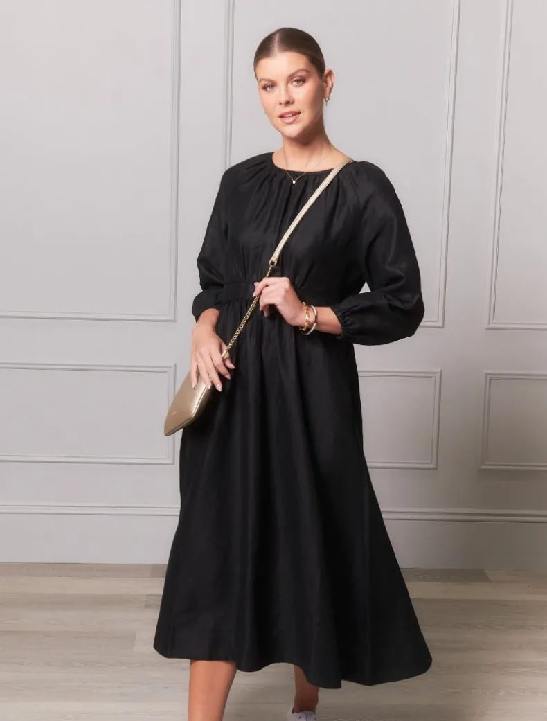 Tabby Long Sleeved Dress Black - FINAL SALE