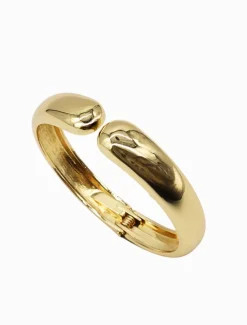 Tear Drop Hinge Bangle Gold