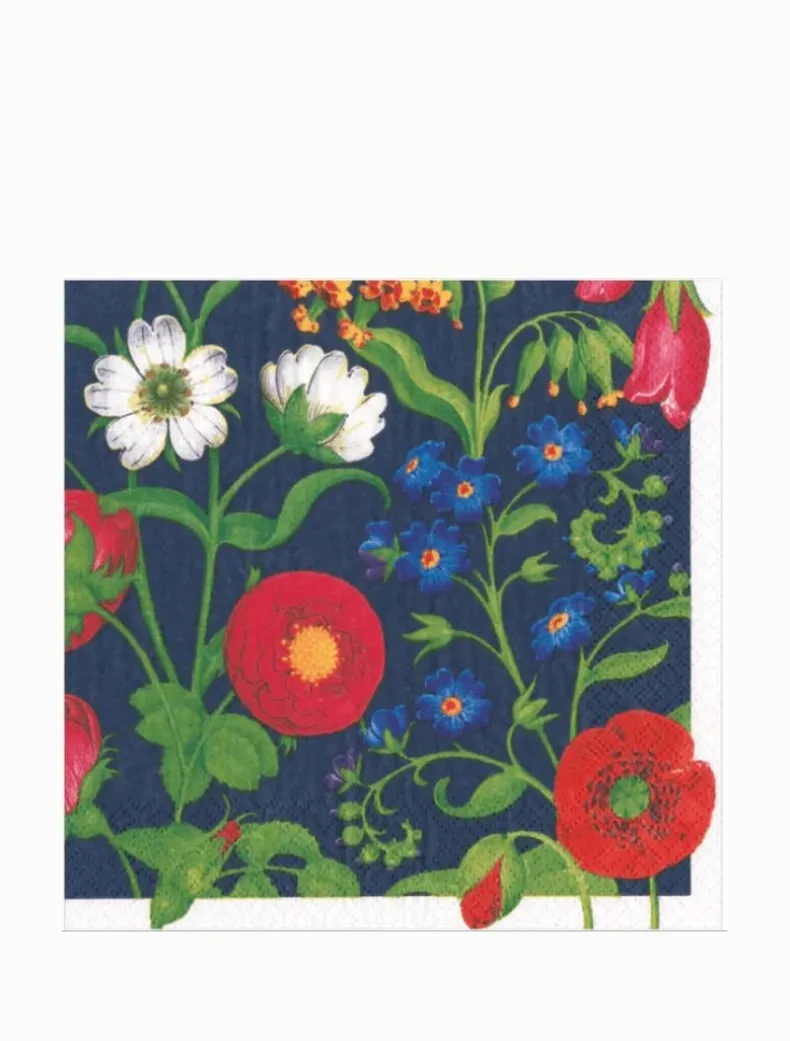 The Met Cloisters Garden Navy Lunch Napkins 20pk