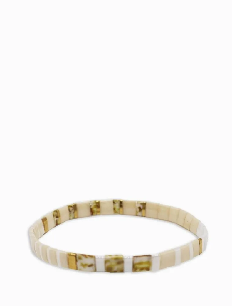 Tila Bracelet Beige and Gold