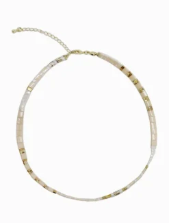 Tila Necklace Beige and Gold