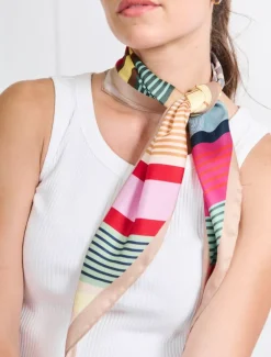 Trapezoid Scarf Bright Stripes