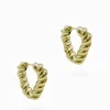 Triangle Rope Lever Hoops Gold