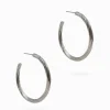 Twist Hoop Earrings Silver