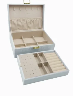 Velvet Jewellery Box Blue