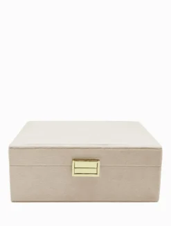 Velvet Jewellery Box Champagne