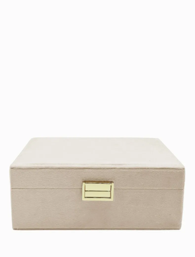 Velvet Jewellery Box Champagne