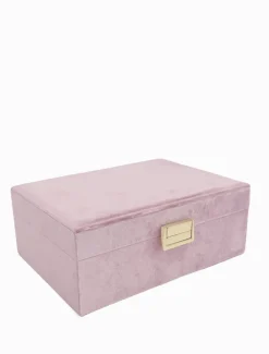 Velvet Jewellery Box Pink
