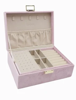 Velvet Jewellery Box Pink