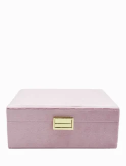 Velvet Jewellery Box Pink