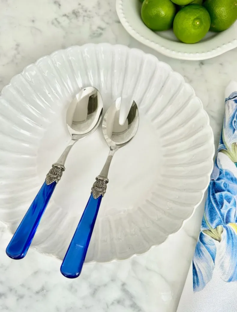 Verona 2 Piece Salad Server Blue