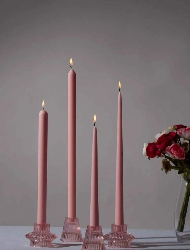 Vintage Blush 30cm Dinner Candle (Pack of 4)
